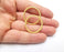 2 Twisted Circle Findings Gold Plated Circle (30mm) G26893