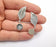 Leaf Silver Earring Set Base Wire Antique Silver Plated Brass Earring Base ( 10mm Blank ) G26943