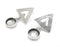 Triangle Dangle Earring Set Base Wire Antique Silver Plated Brass Earring Base (10mm blanks) G26947