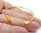 Flower Octagon Bracelet Base Blanks Cuff Blanks Adjustable Bracelet Shiny Gold Plated Brass (8mm Blank) G27190