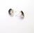 1 Pairs Round Silver Earring Set Base Wire Antique Silver Plated Brass Earring Base (12mm blank) G26961
