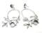 Leaf Branch Leaves Dangle Earring Set Base Wire Antique Silver Plated Brass (8mm Blanks ) G27203