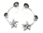 Starfish Earring Set Base Wire Antique Silver Plated Brass Earring Base (8 and 6mm blanks) G27040