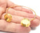 Round Bracelet Base Blanks Cuff Blanks Adjustable Bracelet Shiny Gold Plated Brass (14mm Blanks) G27092