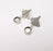 Ginko Silver Dangle Earring Set Base Wire Antique Silver Plated Brass Earring Base ( 10mm blanks ) G27144