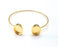 Oval Bracelet Base Blanks Cuff Blanks Adjustable Bracelet Shiny Gold Plated Brass (14x10mm Blanks) G27191