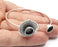 Spirals Swirl Round Wire Bracelet Cuff Blank Bezel Glass Cabochon Base Adjustable Antique Silver Plated Brass (8mm Blanks) G27306