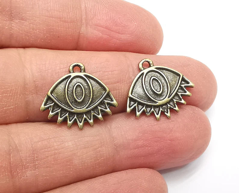 10 Eye Tears Charms Antique Bronze Plated Charms (20x17mm) G27355