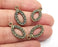 10 Oval Charms Antique Bronze Plated Charms (23x12mm) G27375