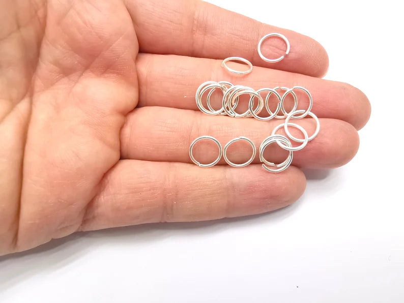 5 Pcs Solid Sterling Silver Jumpring (10mm) (Thickness 1mm - 18 Gauge) 925 Silver Jumpring Findings G30119