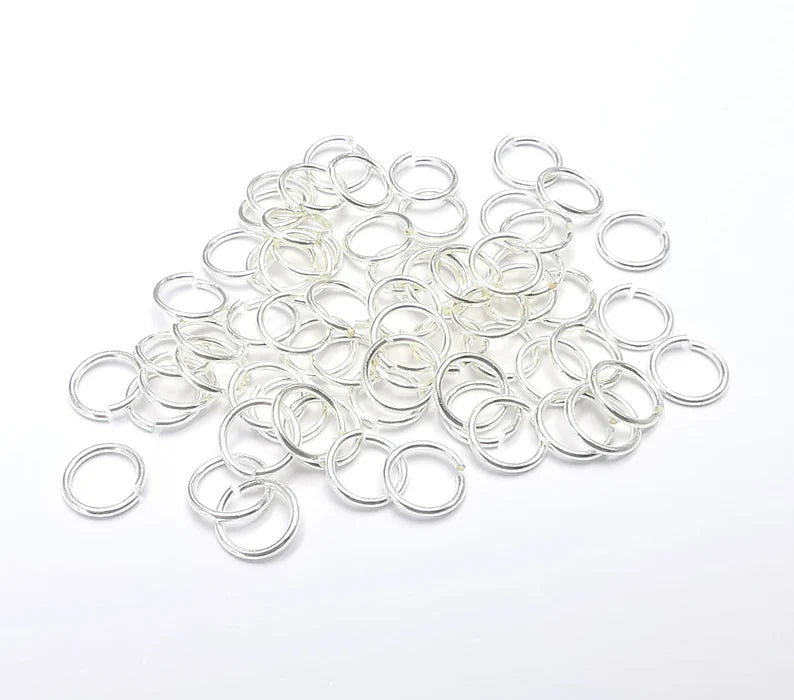 10 Solid Sterling Silver Jumpring (7mm) (Thickness 0.8mm - 20 Gauge) 10 Pcs 925 Silver Jumpring Findings G30063