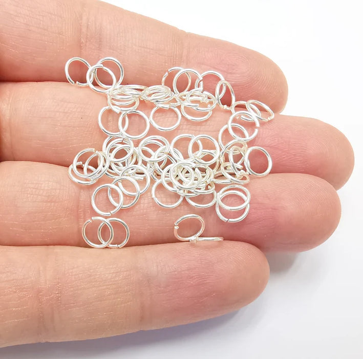 10 Solid Sterling Silver Jumpring (7mm) (Thickness 0.8mm - 20 Gauge) 10 Pcs 925 Silver Jumpring Findings G30063