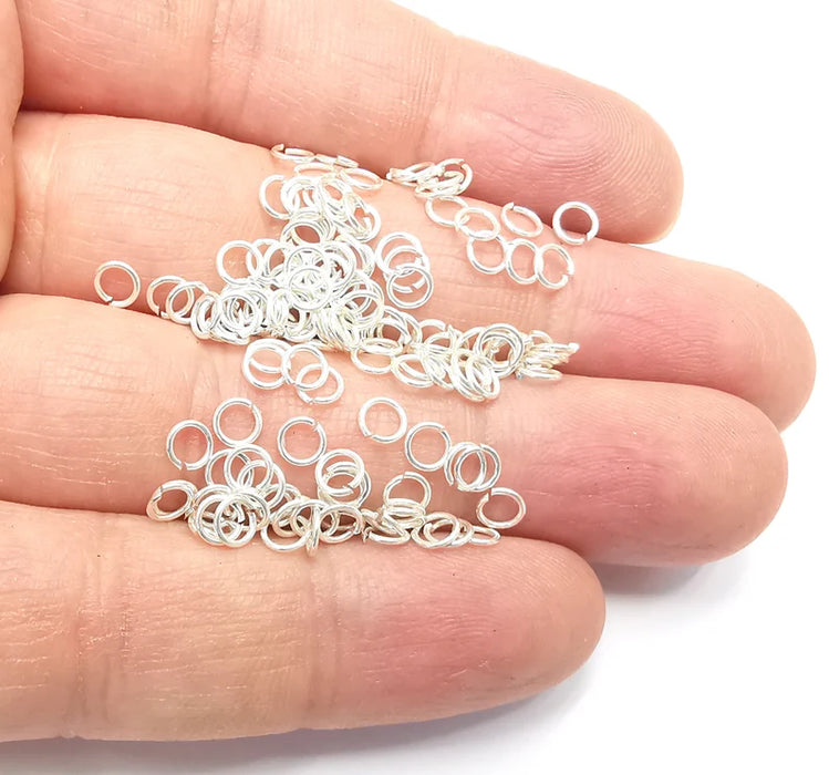 10 Solid Sterling Silver Jumpring (4mm) (Thickness 0.6mm - 22 Gauge) 925 Silver Jumpring Findings G30109