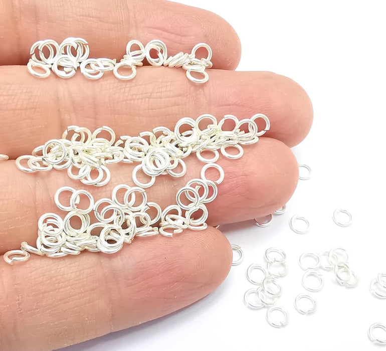 10 Solid Sterling Silver Jumpring (5mm) (Thickness 0.8mm - 20 Gauge) 925 Silver Jumpring Findings G30006