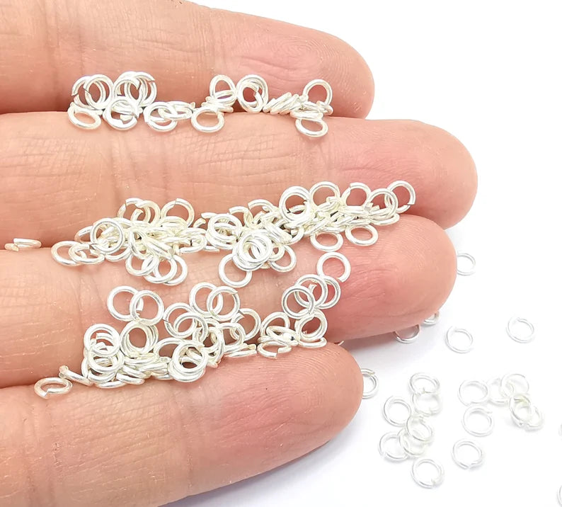 10 Solid Sterling Silver Jumpring (5mm) (Thickness 0.8mm - 20 Gauge) 925 Silver Jumpring Findings G30006