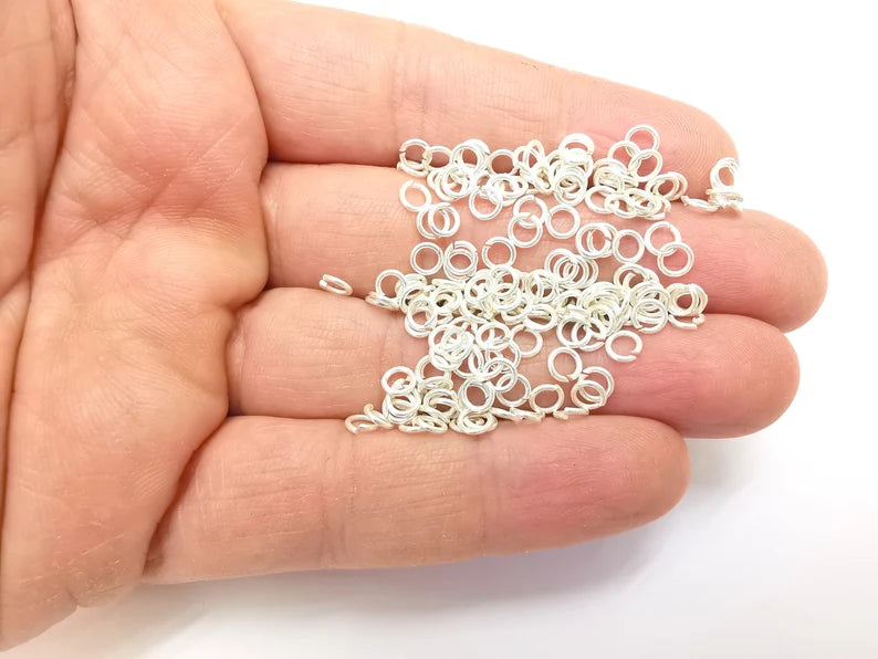 10 Solid Sterling Silver Jumpring (5mm) (Thickness 0.8mm - 20 Gauge) 925 Silver Jumpring Findings G30006
