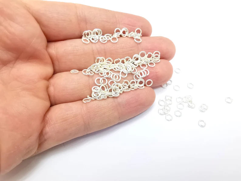 10 Solid Sterling Silver Jumpring (5mm) (Thickness 0.8mm - 20 Gauge) 925 Silver Jumpring Findings G30006