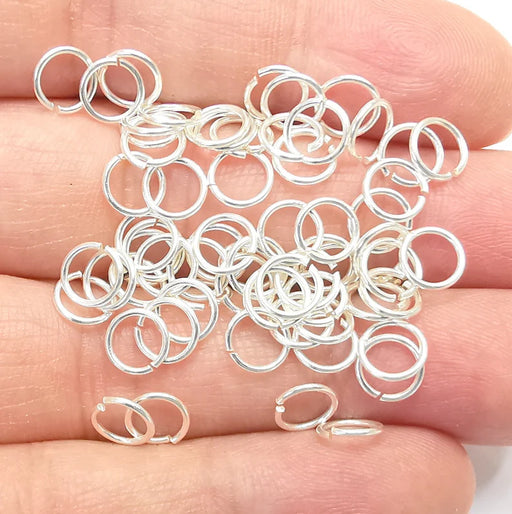 10 Solid Sterling Silver Jumpring (7mm) (Thickness 0.8mm - 20 Gauge) 10 Pcs 925 Silver Jumpring Findings G30063
