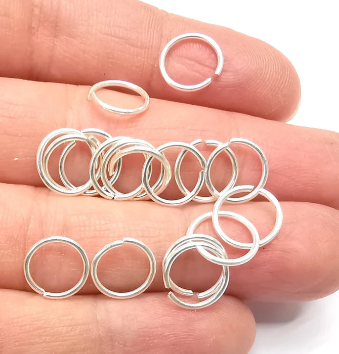 5 Pcs Solid Sterling Silver Jumpring (10mm) (Thickness 1mm - 18 Gauge) 925 Silver Jumpring Findings G30119