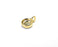 2 Round Cup Gold Plated Brass Bezel Findings,Pendant (6mm Blank) G27284
