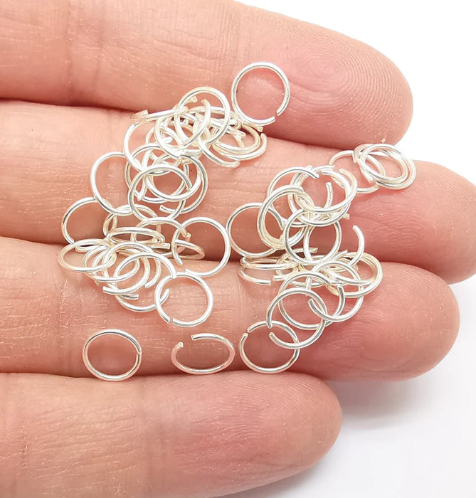 10 Solid Sterling Silver Jumpring (8mm) (Thickness 0.8mm - 20 Gauge) 925 Silver Jumpring Findings G30170