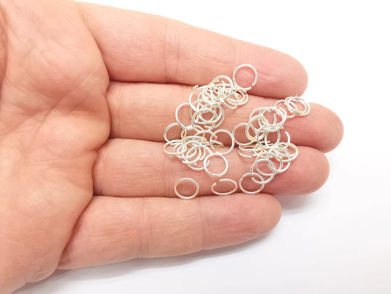 10 Solid Sterling Silver Jumpring (8mm) (Thickness 0.8mm - 20 Gauge) 925 Silver Jumpring Findings G30170