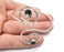 Swirl Wire Bracelet Cuff Cone Blank Bezel Glass Cabochon Base Adjustable Antique Silver Plated Brass (8 mm ) G27341