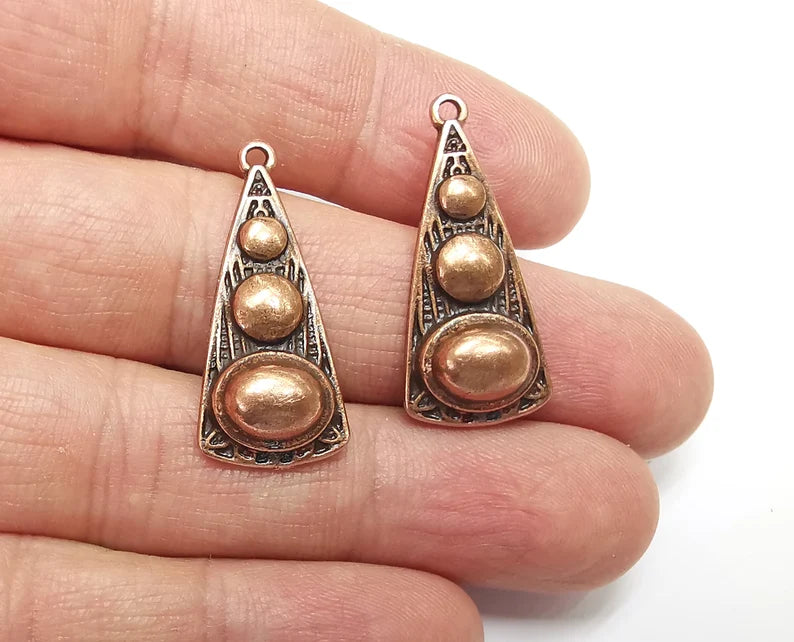 Ethnic Charms Antique Copper Plated Charms (32x14mm) G27527