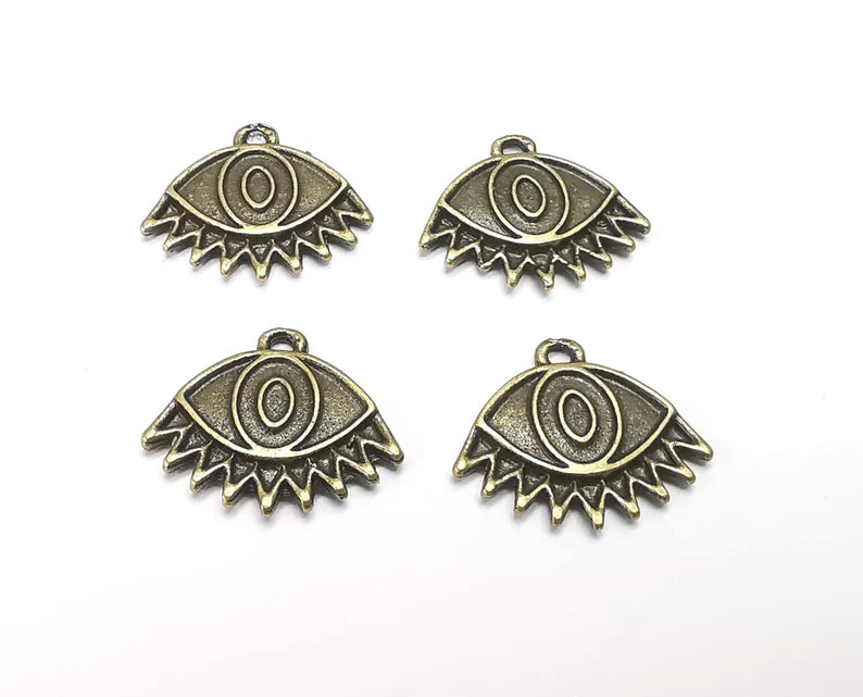 10 Eye Tears Charms Antique Bronze Plated Charms (20x17mm) G27355