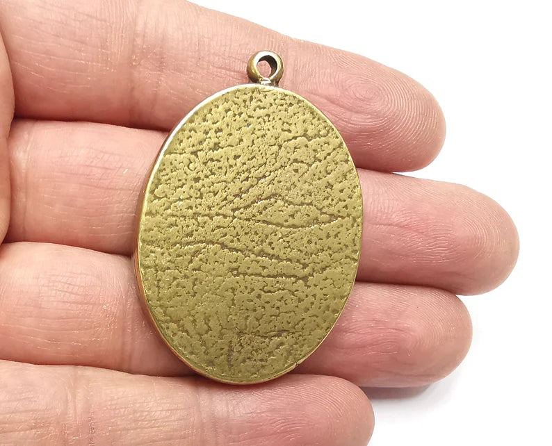 Oval Pendant Base Resin Blank inlay Blank Mosaic Blank Bezel Setting Mountings Antique Bronze Plated Pendant (40x30mm blank) G27539