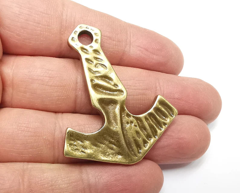Anchor Charms Pendant (Double Sided) Antique Bronze Plated Charms (49x41mm) G27540