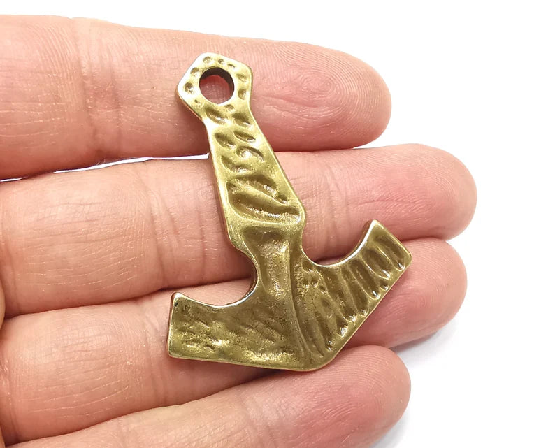 Anchor Charms Pendant (Double Sided) Antique Bronze Plated Charms (49x41mm) G27540