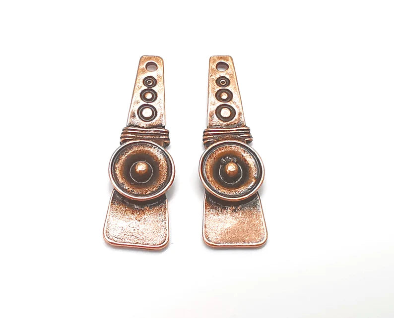 Ethnic Charms Antique Copper Plated Charm (33x10mm) G27551