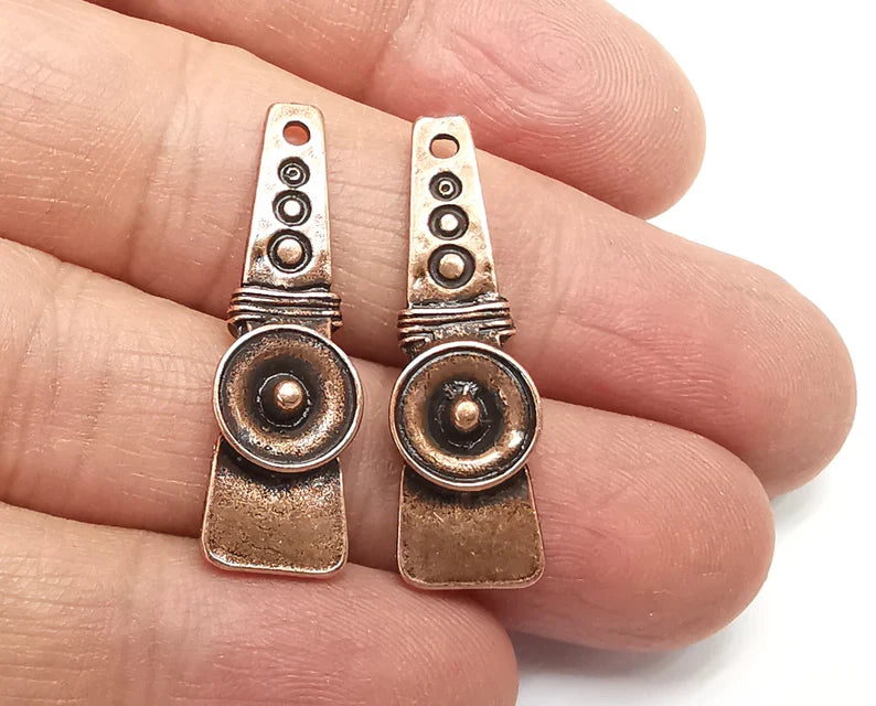 Ethnic Charms Antique Copper Plated Charm (33x10mm) G27551