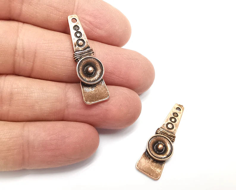 Ethnic Charms Antique Copper Plated Charm (33x10mm) G27551