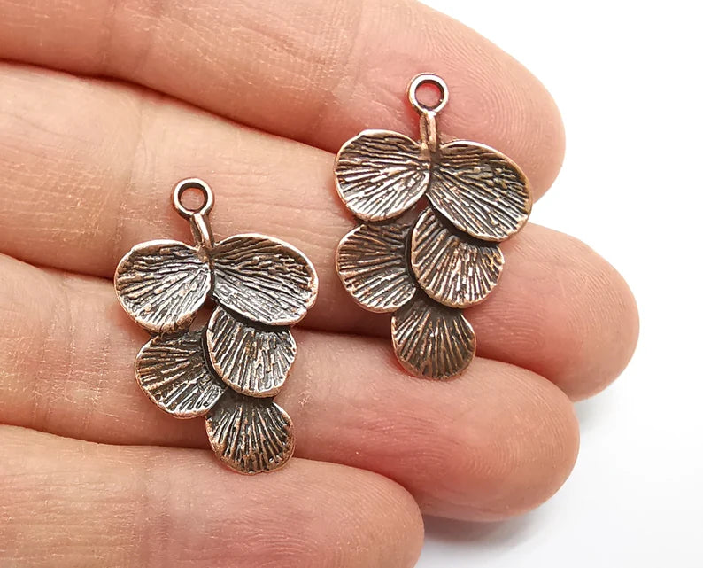 Leaf Charms Antique Copper Plated Charms (30x20mm) G27559