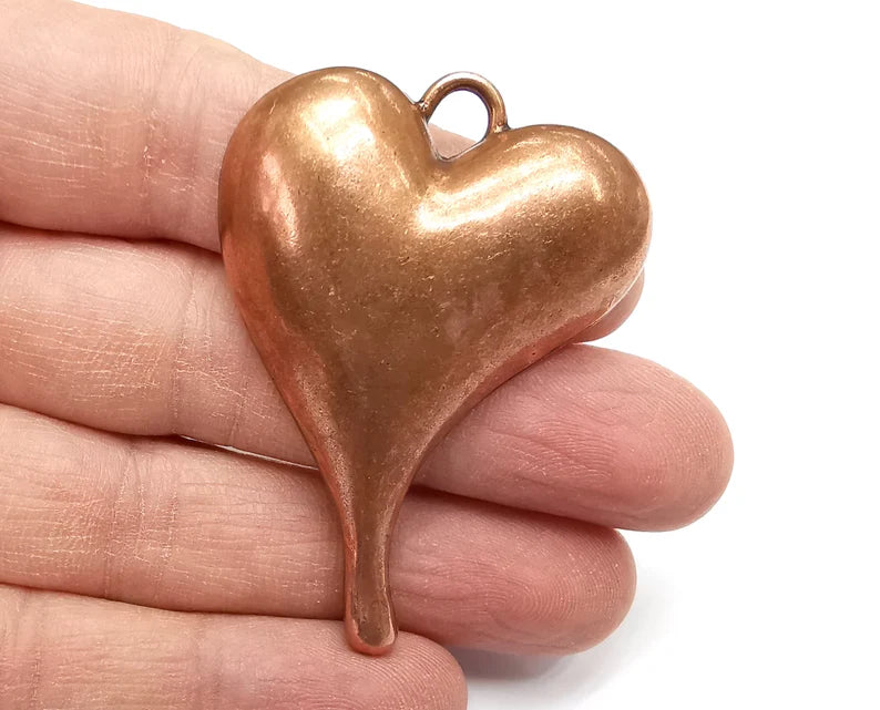 Heart Pendant Antique Copper Plated Pendant (58x41mm) G27567