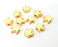 Crown Beads Matte Gold Plated Beads (8x8mm) G27570