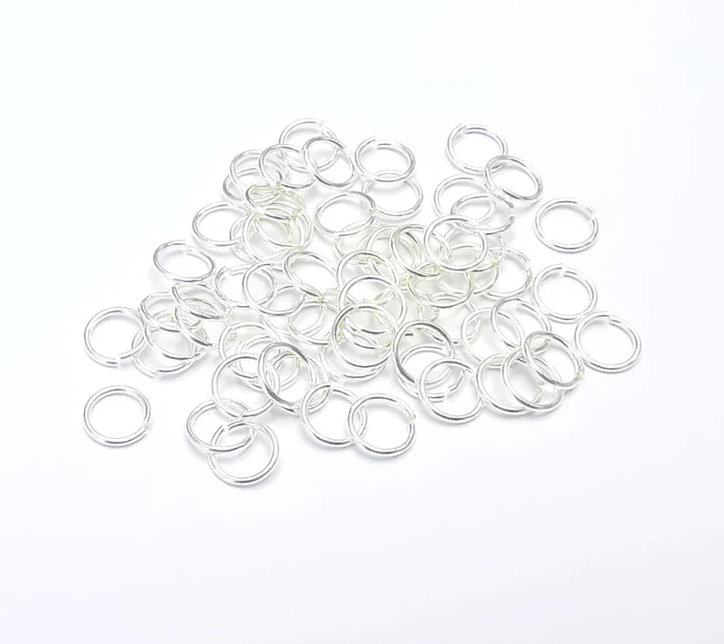 10 Solid Sterling Silver Jumpring (7mm) (Thickness 0.8mm - 20 Gauge) 10 Pcs 925 Silver Jumpring Findings G30063