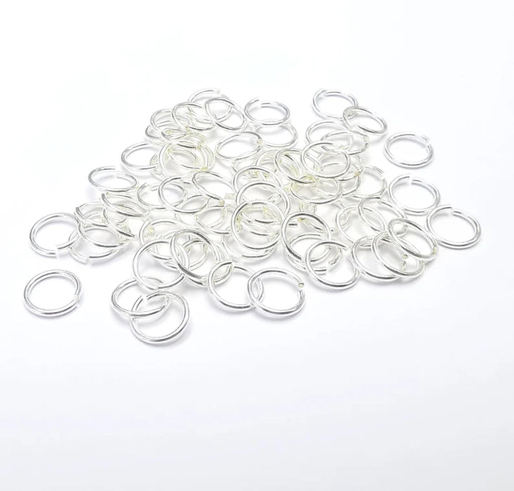 10 Solid Sterling Silver Jumpring (7mm) (Thickness 0.8mm - 20 Gauge) 10 Pcs 925 Silver Jumpring Findings G30063