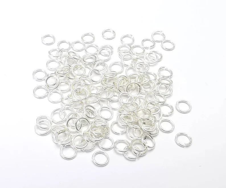 10 Solid Sterling Silver Jumpring (4mm) (Thickness 0.6mm - 22 Gauge) 925 Silver Jumpring Findings G30109