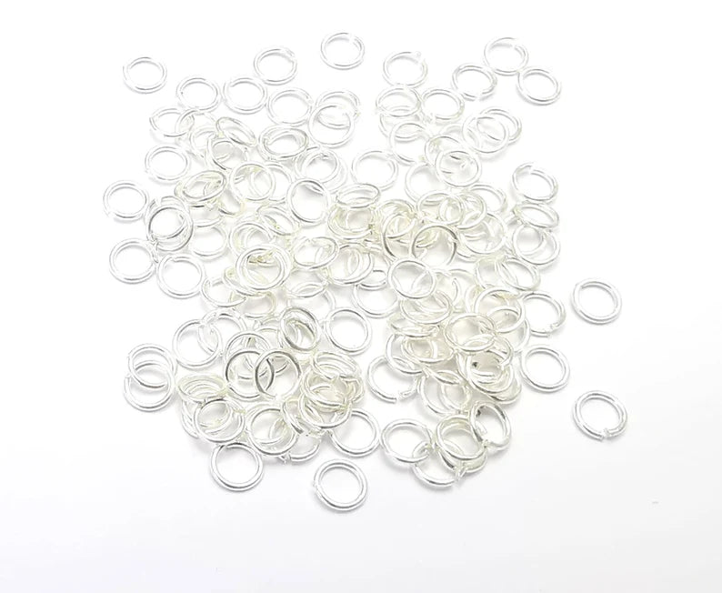 10 Solid Sterling Silver Jumpring (4mm) (Thickness 0.6mm - 22 Gauge) 925 Silver Jumpring Findings G30109