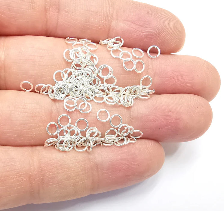 10 Solid Sterling Silver Jumpring (4mm) (Thickness 0.6mm - 22 Gauge) 925 Silver Jumpring Findings G30109