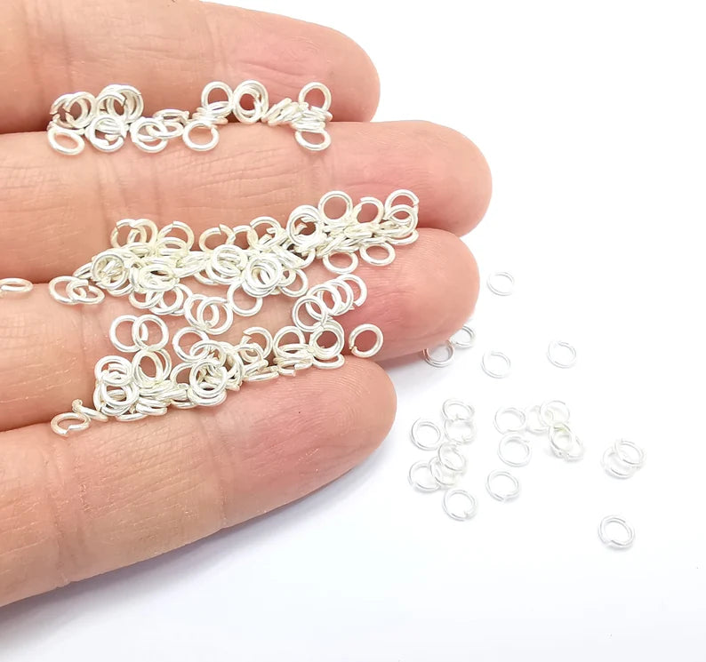 10 Solid Sterling Silver Jumpring (5mm) (Thickness 0.8mm - 20 Gauge) 925 Silver Jumpring Findings G30006