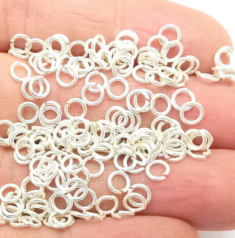 10 Solid Sterling Silver Jumpring (5mm) (Thickness 0.8mm - 20 Gauge) 925 Silver Jumpring Findings G30006