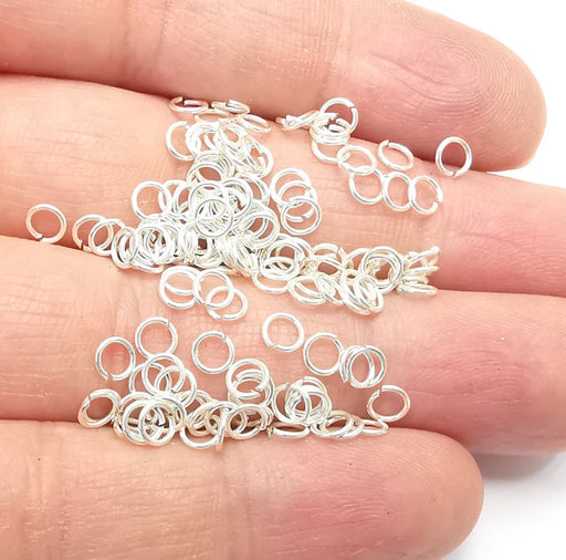 10 Solid Sterling Silver Jumpring (4mm) (Thickness 0.6mm - 22 Gauge) 925 Silver Jumpring Findings G30109