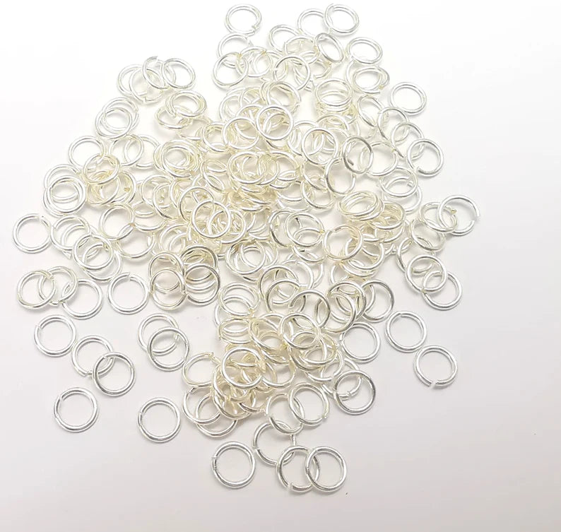 10 Solid Sterling Silver Jumpring (6mm) (Thickness 0.8mm - 20 Gauge) 925 Silver Jumpring Findings G30202