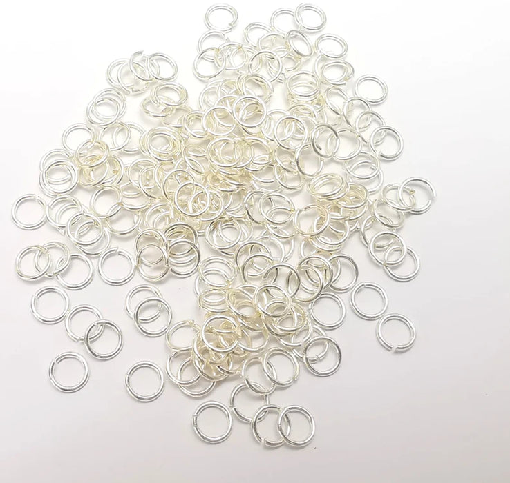10 Solid Sterling Silver Jumpring (6mm) (Thickness 0.8mm - 20 Gauge) 925 Silver Jumpring Findings G30202