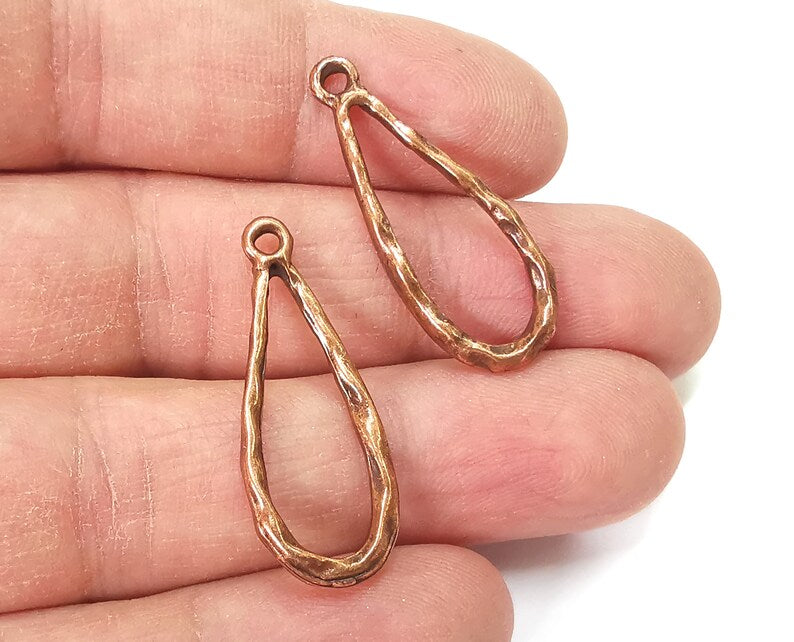 Drop Charms Antique Copper Plated Charms (32x13mm) G27594