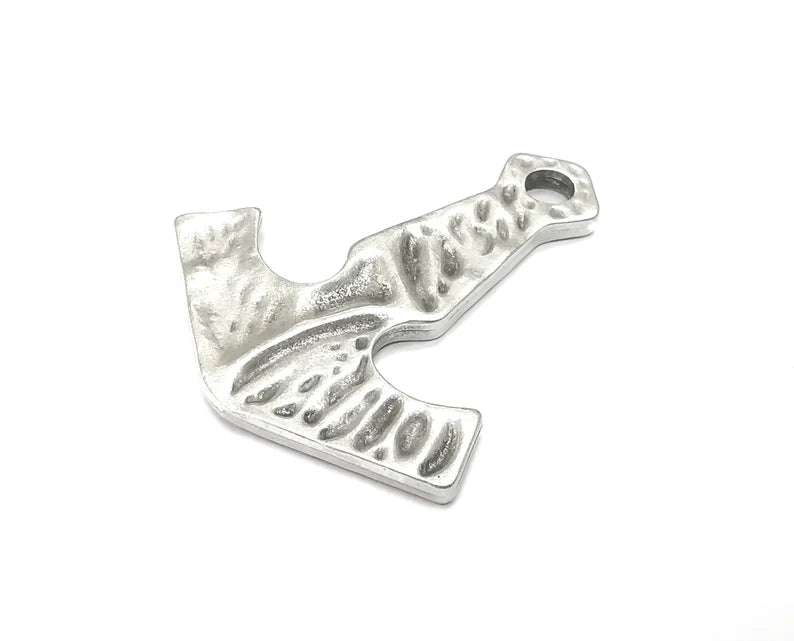 Anchor Charms Pendant (Double Sided) Antique Silver Plated Charms (49x41mm) G27452